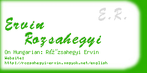ervin rozsahegyi business card
